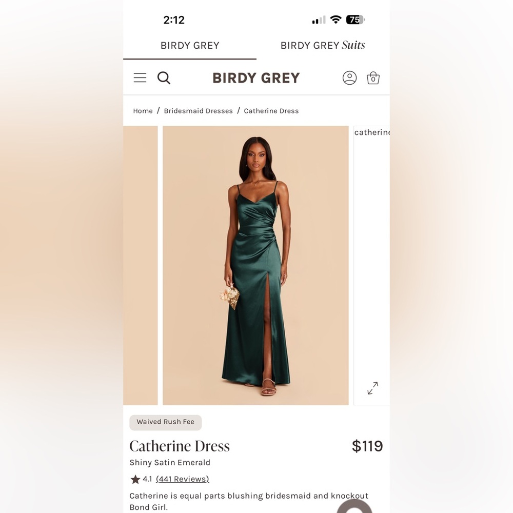 Birdy Grey Emerald Satin Dress